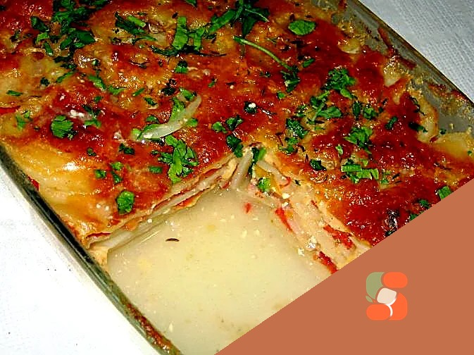 Картопляний гратен з овочами