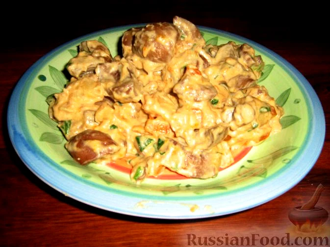 Нирки у вершковому соусі