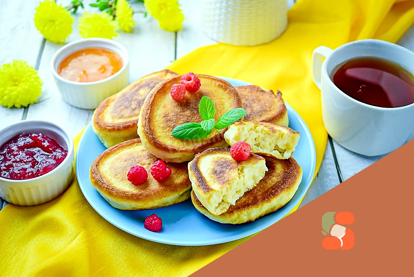 Оладки на кефірі на сковороді пишні