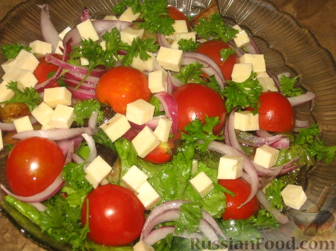 Салат з баклажанами та бринзою