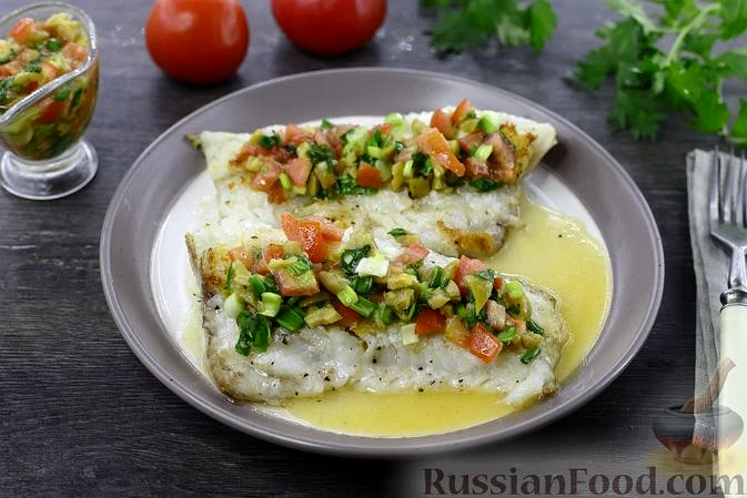 Смажена тріска в апельсиновому сальсі