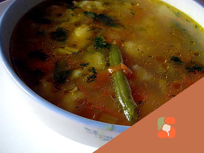 Рисовий суп з цвітною капустою та спаржевою квасолею