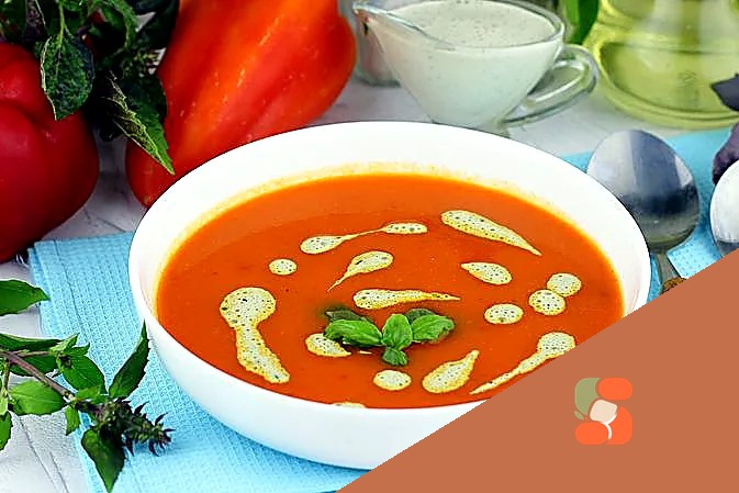 Суп-пюре із запеченого болгарського перцю
