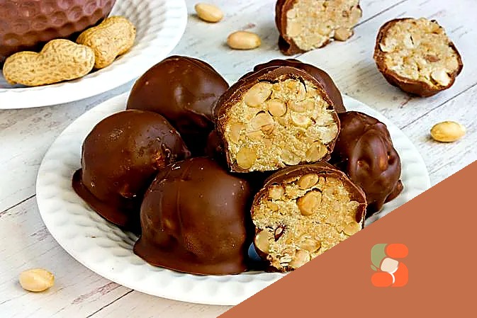 Цукерки з арахісом та медом, у шоколаді