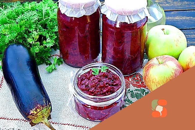 Ікра з баклажанів, яблук та буряків (на зиму)