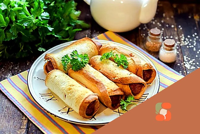 Сосиски в тостовому хлібі (у духовці)