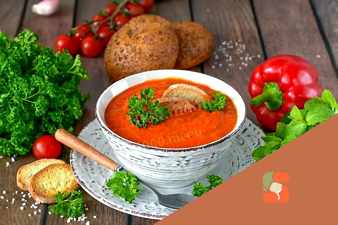 Суп пюре із печених болгарських перців