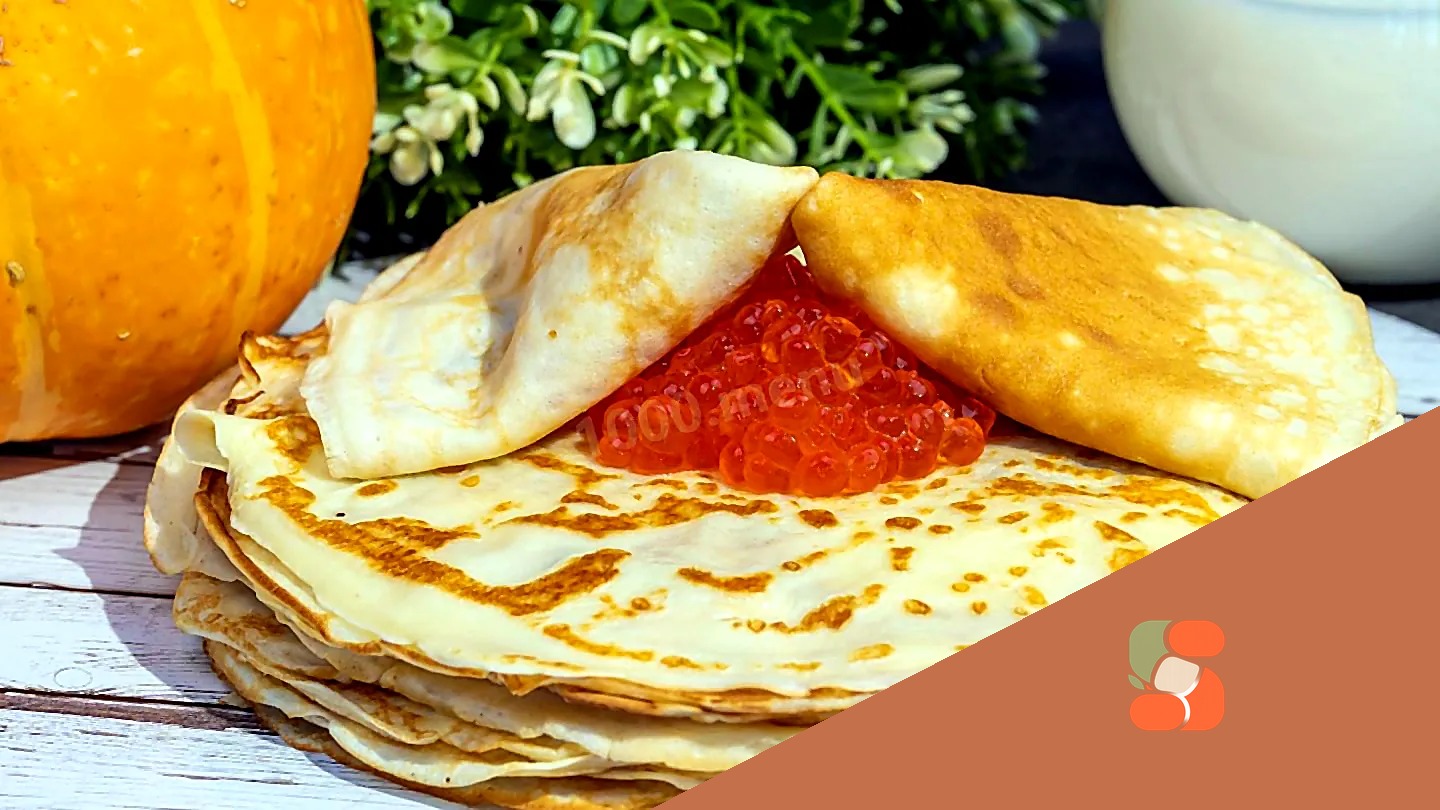 Млинці із пшеничного борошна на кефірі із содою