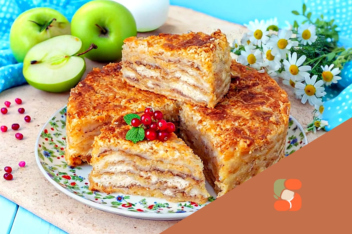 Насипний пиріг три склянки з яблуками