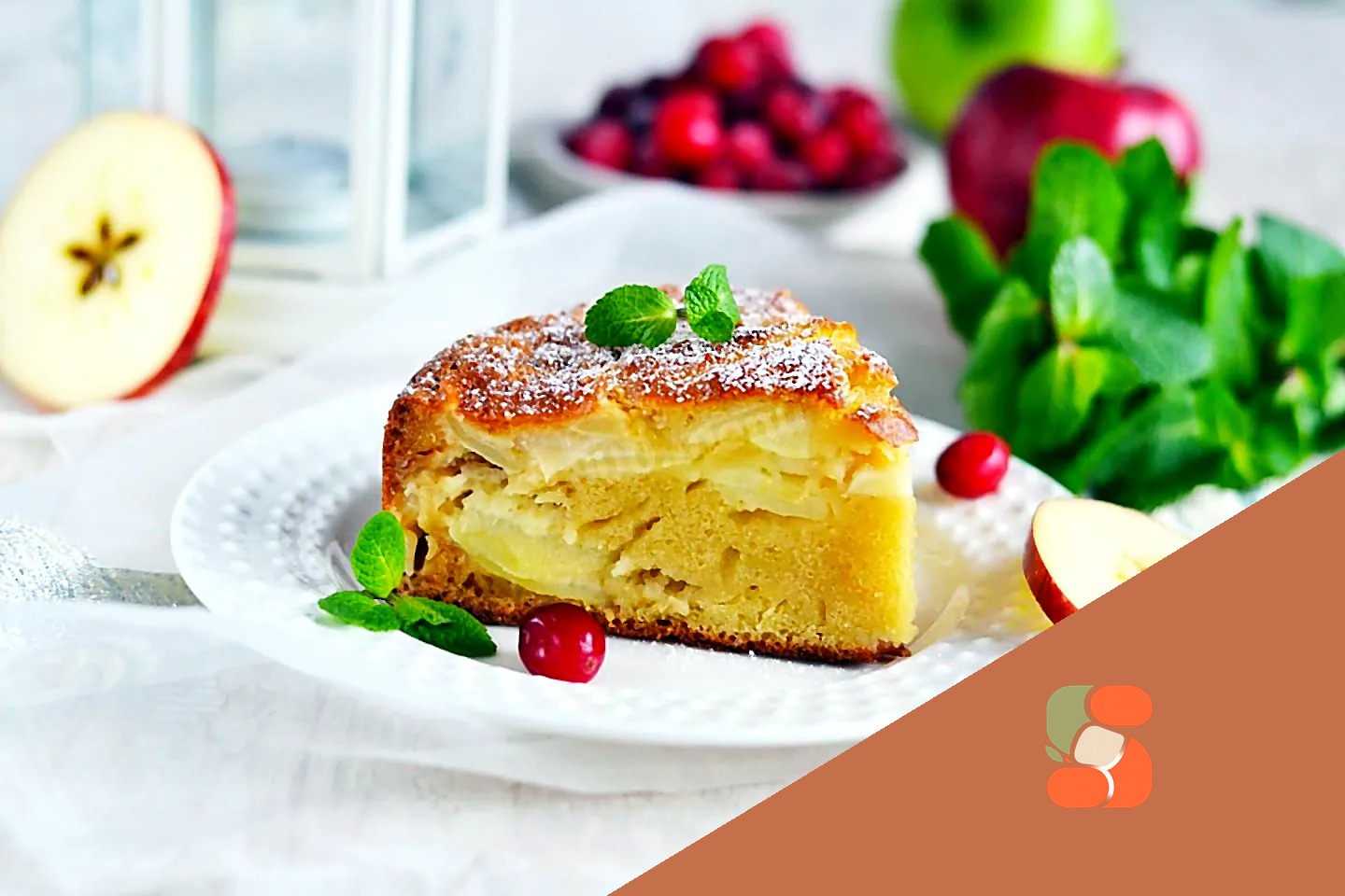 Заливний пиріг з яблуками в духовці