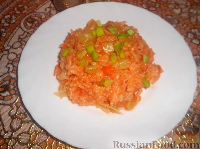 Рис з кабачками та капустою (у мультиварці)