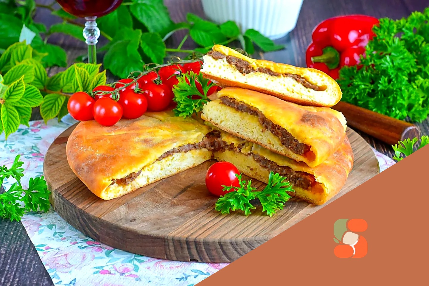 Осетинський пиріг з м'ясом у духовці