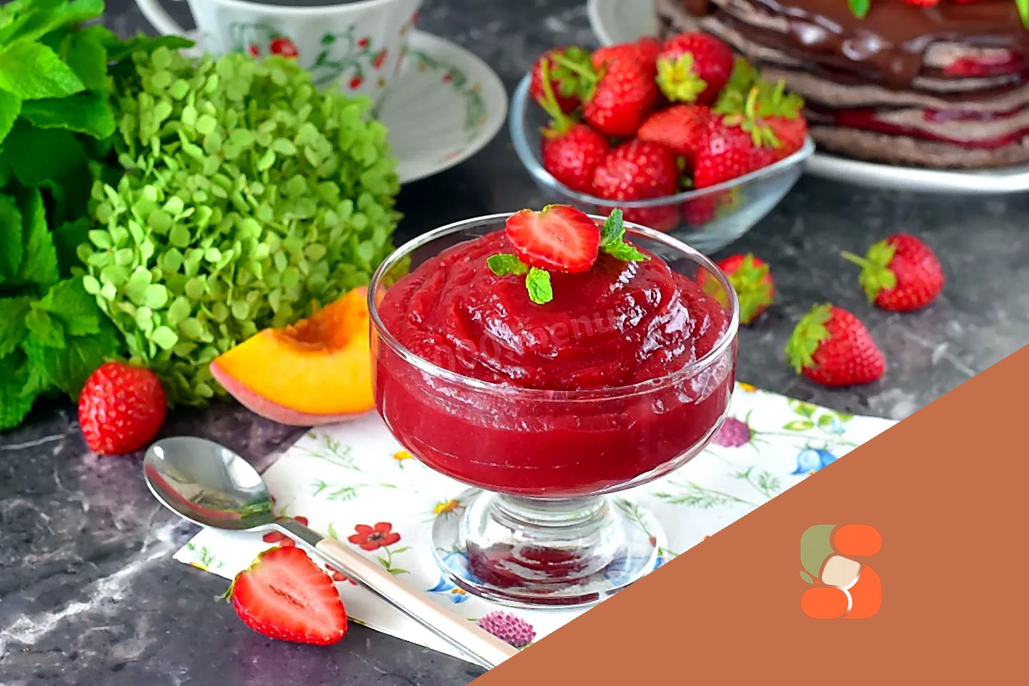 Конфітюр із полуниці для торта з крохмалем