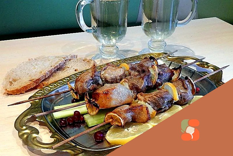 Шашлик зі свинини з лимоном в аерогрилі